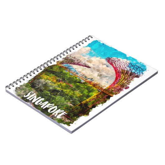 シンガポールスタイリッシュアジア水彩旅行 ノートブック (左側)