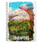 シンガポールスタイリッシュアジア水彩旅行 ノートブック (正面)