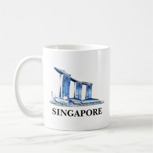 シンガポールスタイリッシュスカイライン旅行 コーヒーマグカップ