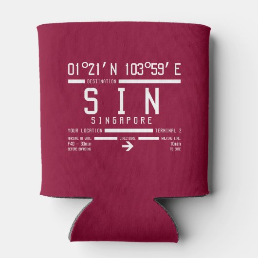 シンガポールチャンギ国際的空港コード 缶クーラー (裏面)