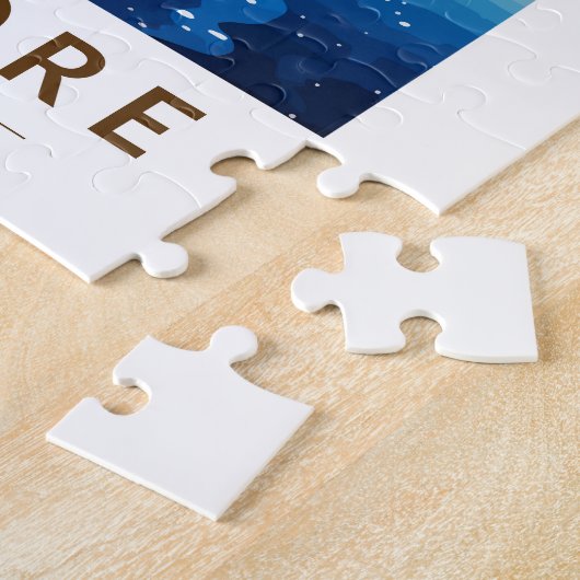 シンガポールマリーナベイナイトトラベルアートヴィンテージ ジグソーパズル (側面)