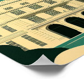 シンガポールミニマルなヴィンテージ旅行ポスター ポスター (角)