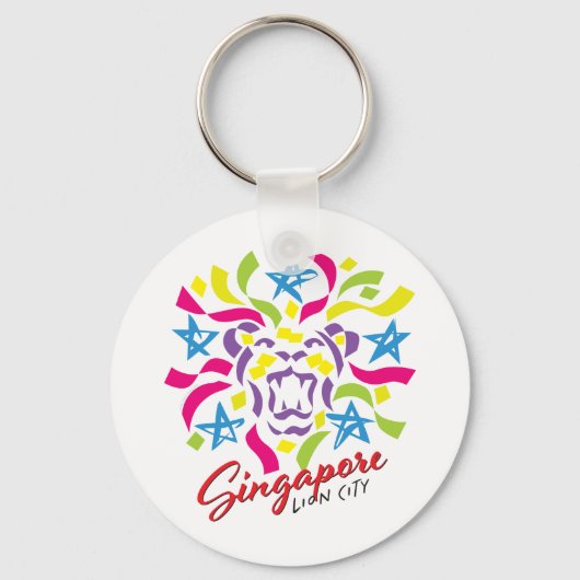 シンガポールライオンシティお祝い キーホルダー (正面)