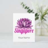 シンガポールロータスフラッグヴィンテージホリディースミナリー シーズンポストカード (スタンド正面)