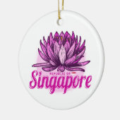 シンガポールロータスフラッグヴィンテージホリディースミナリー セラミックオーナメント (左)