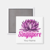 シンガポールロータスフラッグヴィンテージホリディースミナリー マグネット (正面/裏面)