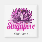 シンガポールロータスフラッグヴィンテージホリディースミナリー マグネット (正面)