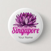シンガポールロータスフラッグヴィンテージホリディースミナリー 缶バッジ (正面)