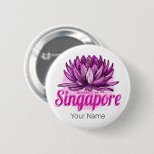 シンガポールロータスフラッグヴィンテージホリディースミナリー 缶バッジ (正面&裏面)