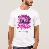 シンガポールロータスフラッグヴィンテージホリディースミナリー Tシャツ (正面)