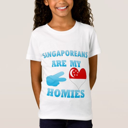 シンガポール人は私のHomiesです Tシャツ (正面)