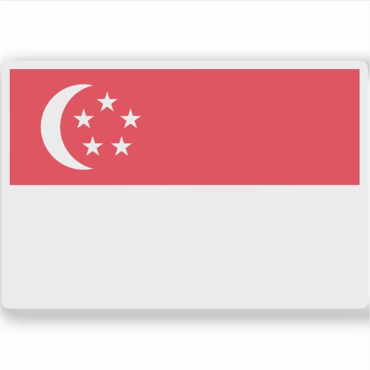 シンガポール共和国国旗 シール (正面)