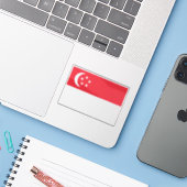 シンガポール共和国国旗 シール (ノートパソコンとiPhone)