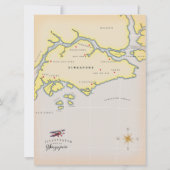 シンガポール図解入りの、写真付きのの地図 (裏面)