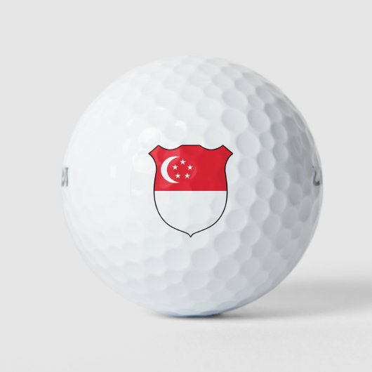 シンガポール国旗と愛国心 ゴルフボール (正面)