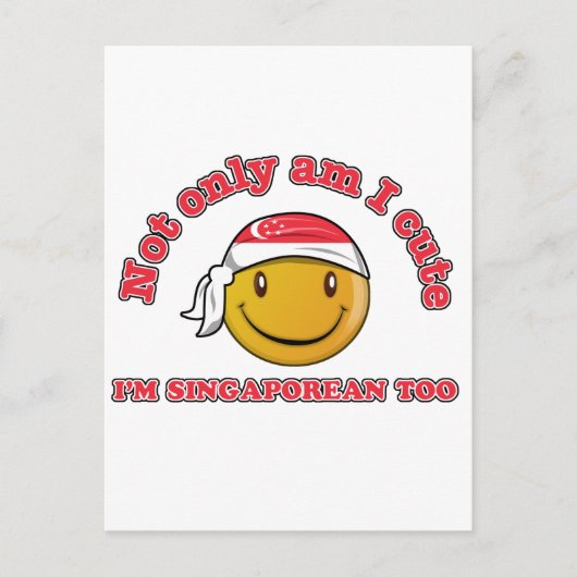 シンガポール国旗のデザイン ポストカード (正面)