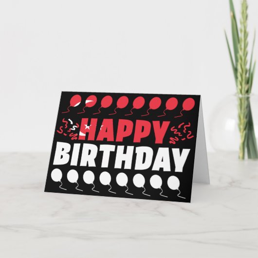 シンガポール国旗の愛国的誕生日 カード (正面)