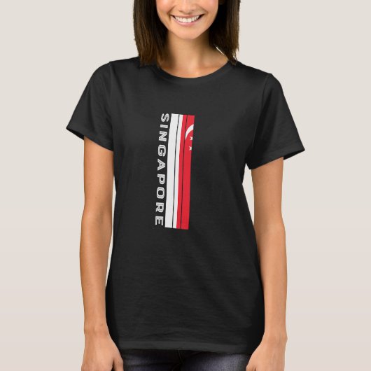 シンガポール国旗の色 Tシャツ (正面)