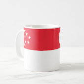 シンガポール国旗セラミックコーヒーマグ コーヒーマグカップ (正面左)