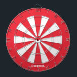 シンガポール国旗パトリオのブルズアイ ダーツボード<br><div class="desc">シンガポール国旗パトリオットのブルズアイ・ダーツ委員会。狙いを定めるスタイル!この印象的なダーツボードは、中央に非常に微妙に統合された国旗の小さな表示とシンガポール国旗の色で飾られ、単なるゲーム以上の声明である。あなたはあなたのスローを完成するか、単に友達とおもしろいを持っているかどうか、このダーツボードは愛国心のスプラッシュをしゃれている任意の部屋にもたらす。ブルズアイを打つ準備は？ゲームを始めよう！©世界の国</div>