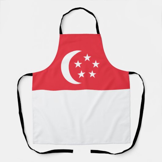 シンガポール国旗 エプロン (正面)