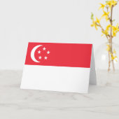 シンガポール国旗 カード (黄色い花)