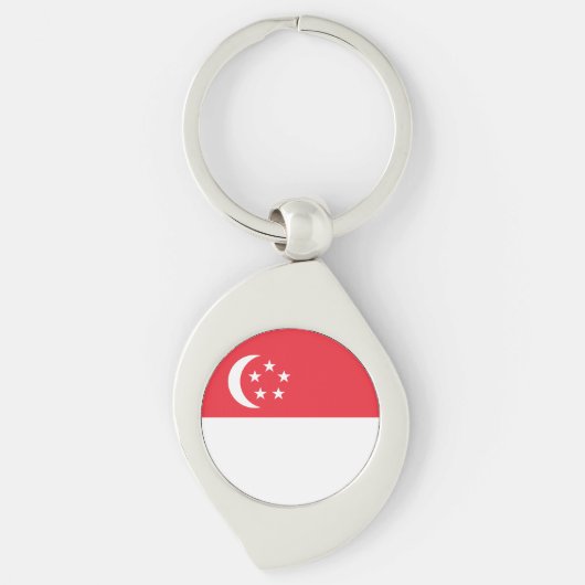 シンガポール国旗 キーホルダー (正面)