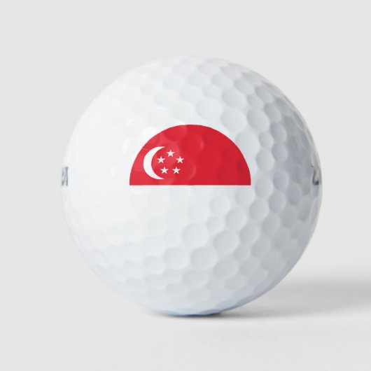 シンガポール国旗 ゴルフボール (正面)