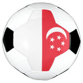 シンガポール国旗 サッカーボール (回転)