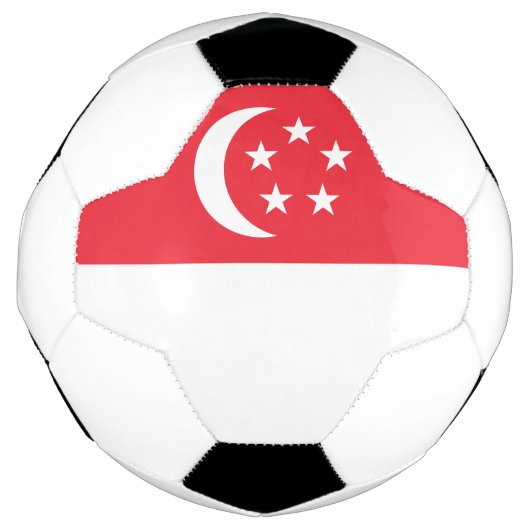 シンガポール国旗 サッカーボール (正面)