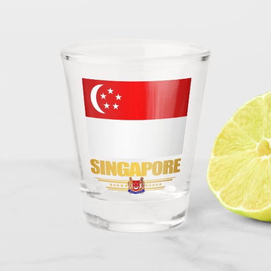 シンガポール国旗 ショットグラス (正面)