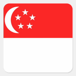 シンガポール国旗 スクエアシール