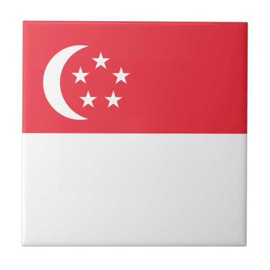 シンガポール国旗 タイル (正面)