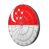 シンガポール国旗 ダーツボード (正面右)