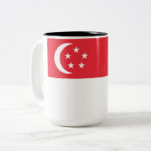 シンガポール国旗 ツートーンマグカップ (正面左)
