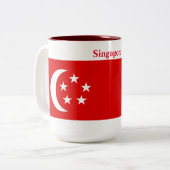 シンガポール国旗 ツートーンマグカップ (正面左)