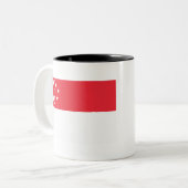 シンガポール国旗 ツートーンマグカップ (正面左)