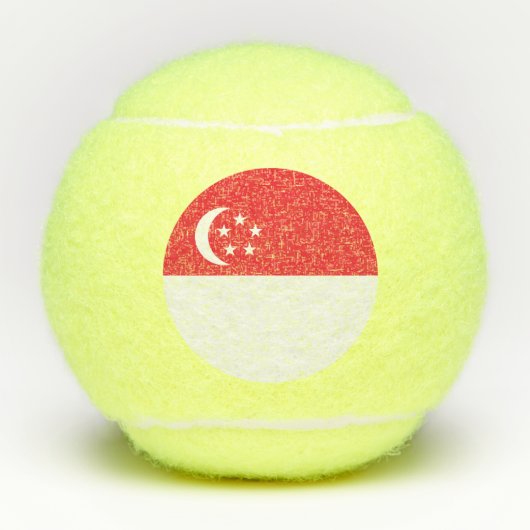 シンガポール国旗 テニスボール (正面)