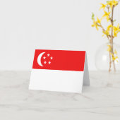 シンガポール国旗 ノートカード (黄色い花)