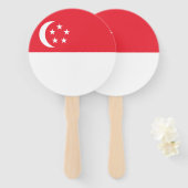シンガポール国旗 ハンドファン (正面&裏面)