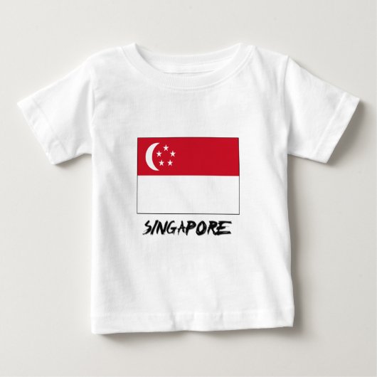 シンガポール国旗 ベビーTシャツ (正面)