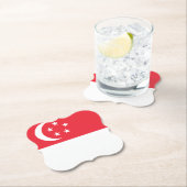 シンガポール国旗 ペーパーコースター (インサイチュ)