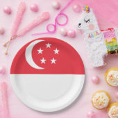 シンガポール国旗 ペーパープレート (パーティー)