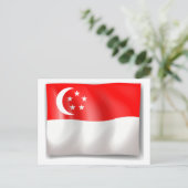 シンガポール国旗 ポストカード (スタンド正面)