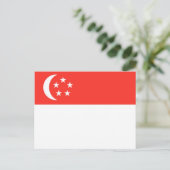 シンガポール国旗 ポストカード (スタンド正面)