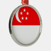 シンガポール国旗 メタルオーナメント (右)