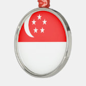 シンガポール国旗 メタルオーナメント (左)