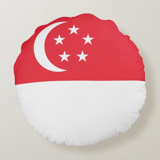 シンガポール国旗 ラウンドクッション (裏面)