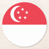 シンガポール国旗 ラウンドペーパーコースター (正面)