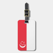 シンガポール国旗 ラゲッジタグ (正面縦)